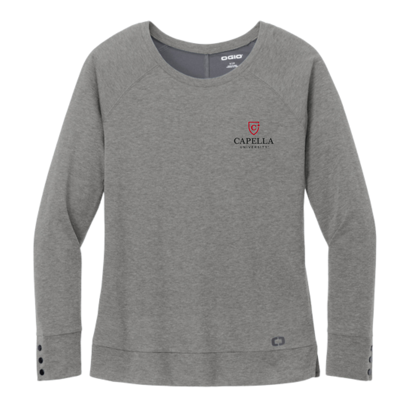OGIO® Ladies Command Long Sleeve Scoop Neck - Gear Grey