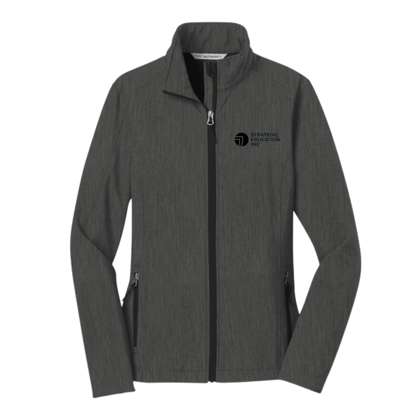 Port Authority® Ladies Core Soft Shell Jacket - Black Charcoal Heather