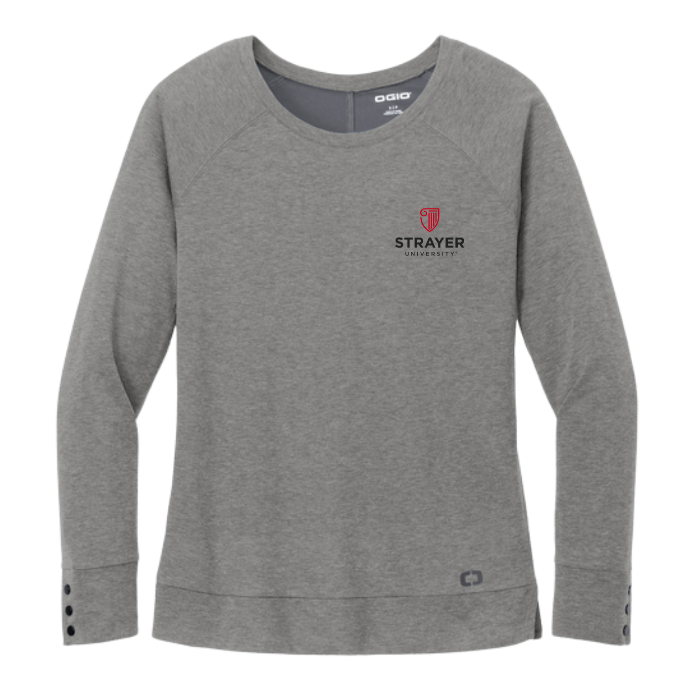 OGIO® Ladies Command Long Sleeve Scoop Neck - Gear Grey