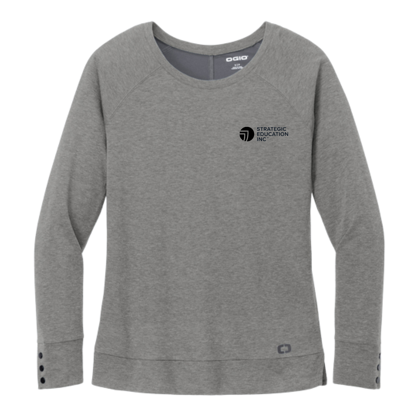 OGIO® Ladies Command Long Sleeve Scoop Neck - Gear Grey
