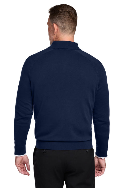 Brooks Brothers® Cotton Stretch 1/4-Zip Sweater - Navy Blazer