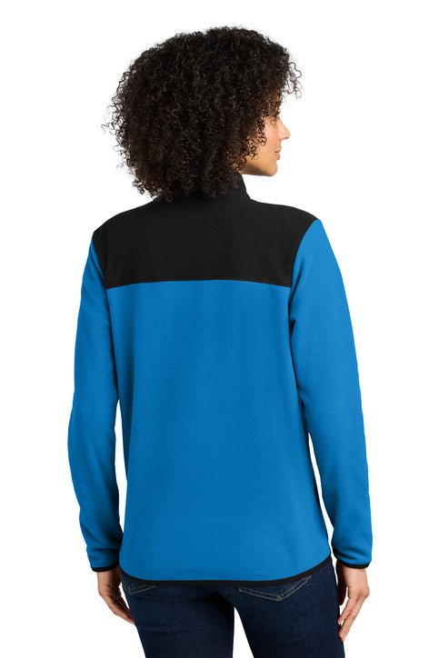 NEW The North Face® Ladies Glacier 1/4-Zip Fleece - Hero Blue/TNF Black