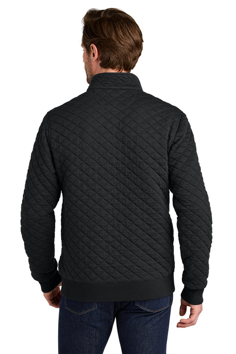 NEW Brooks Brothers® Diamond Quilt 1/4-Zip - Deep Black