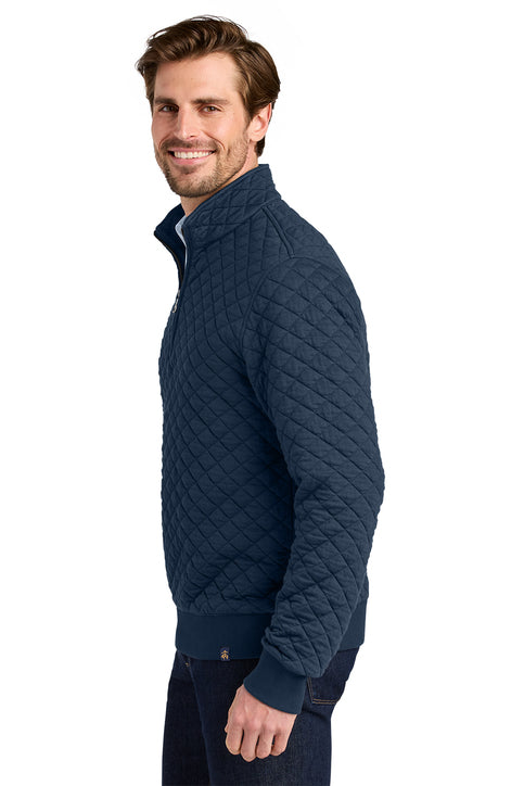 NEW Brooks Brothers® Diamond Quilt 1/4-Zip - Navy Blazer