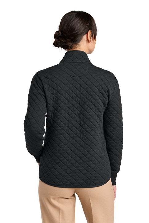 NEW Brooks Brothers® Women’s Diamond Quilt Full-Zip - Deep Black