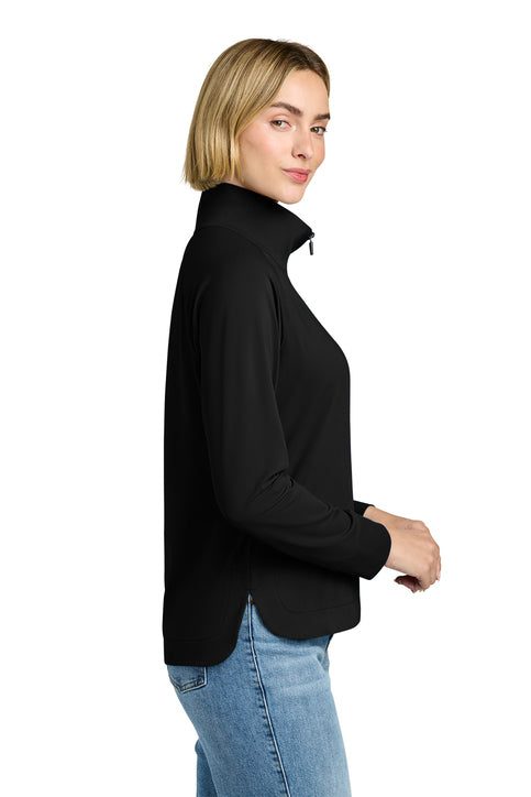 NEW Brooks Brothers® Women’s Luxe Performance 1/4-Zip - Deep Black
