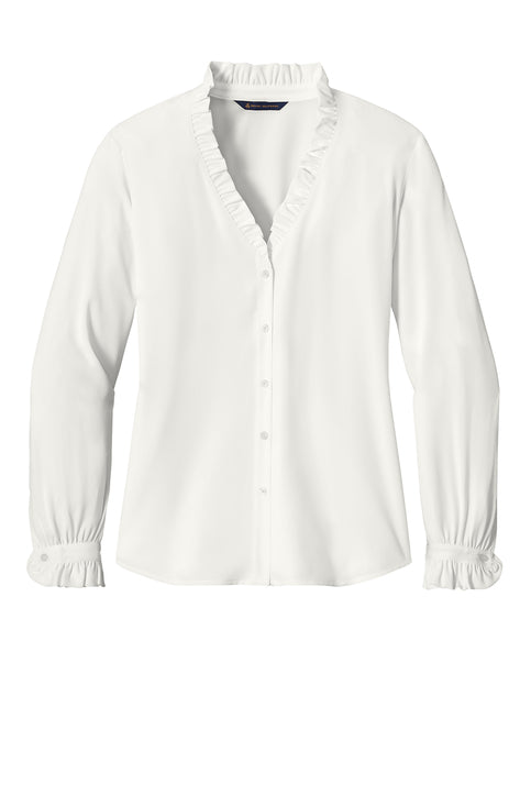 NEW Brooks Brothers® Women’s Long Sleeve Ruffle Collar Blouse - Off White