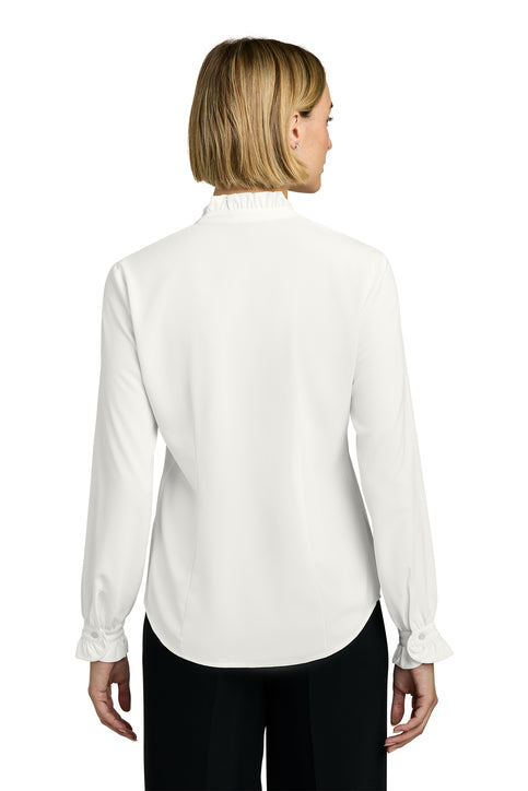 NEW Brooks Brothers® Women’s Long Sleeve Ruffle Collar Blouse - Off White