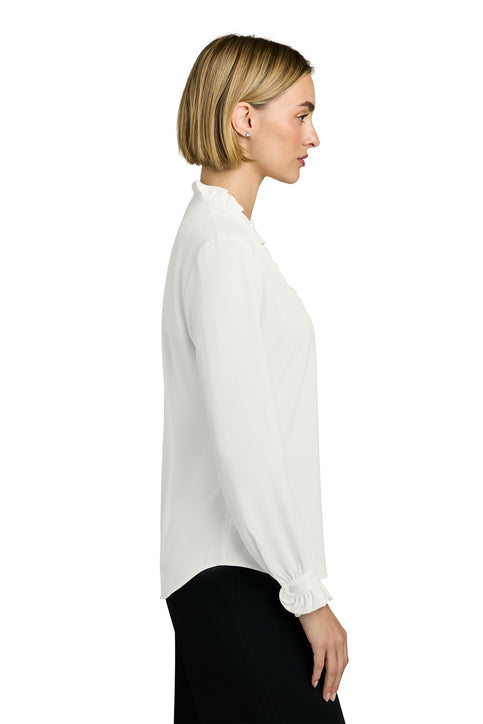 NEW Brooks Brothers® Women’s Long Sleeve Ruffle Collar Blouse - Off White