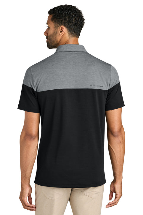 NEW TravisMathew Onward Colorblock Polo - Grey Heather / Black
