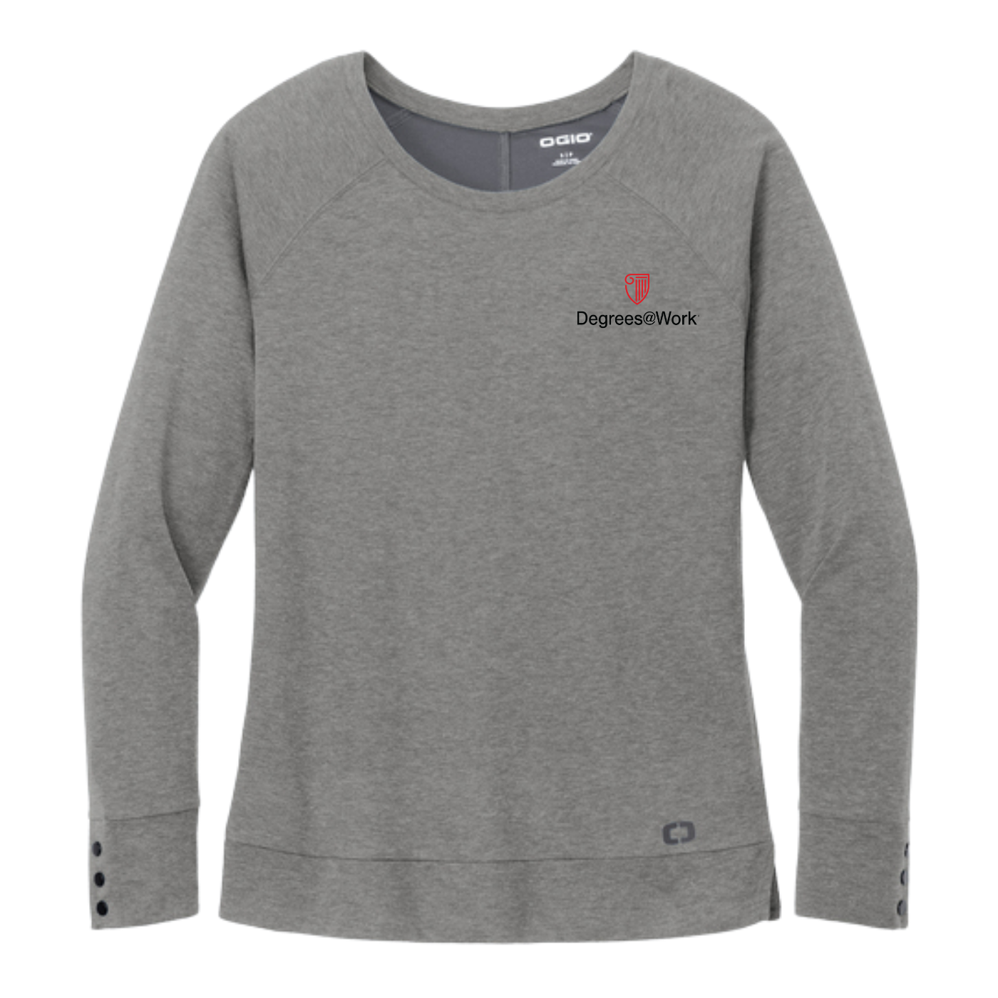 OGIO® Ladies Command Long Sleeve Scoop Neck - Gear Grey