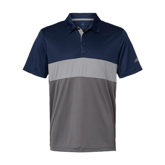 NEW Adidas Merch Block Polo - Collegiate Navy/Grey Three/Grey Five