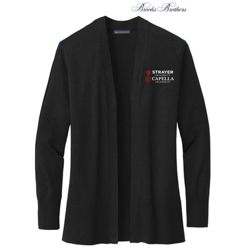 Brooks Brothers® Women’s Cotton Stretch Long Cardigan Sweater - Deep Black