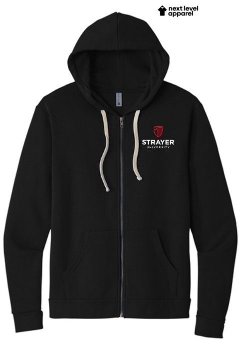Next Level Apparel® Unisex Santa Cruz Zip Hoodie - Black