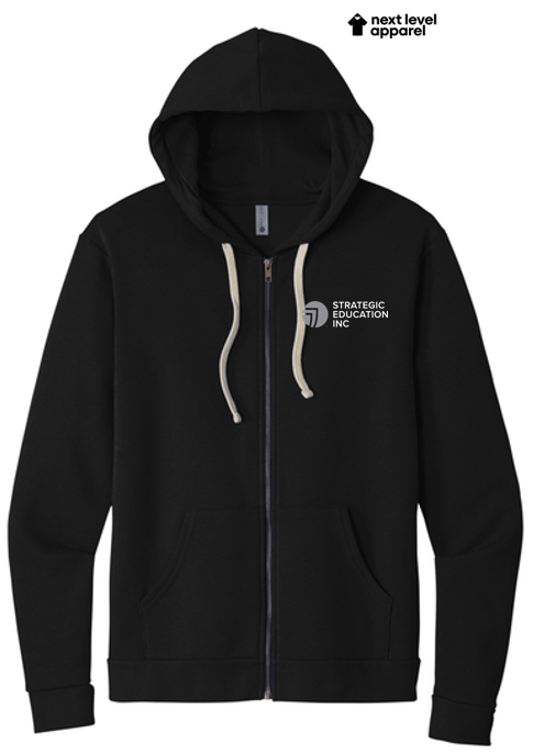 Next Level Apparel® Unisex Santa Cruz Zip Hoodie - Black