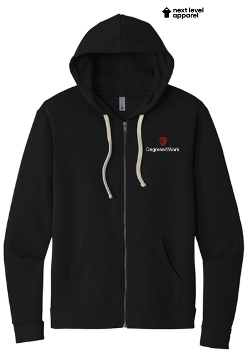 Next Level Apparel® Unisex Santa Cruz Zip Hoodie - Black