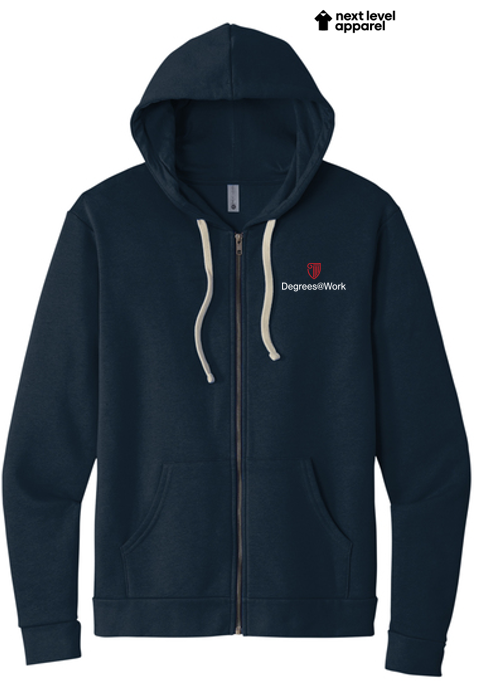 Next Level Apparel® Unisex Santa Cruz Zip Hoodie - Midnight Navy