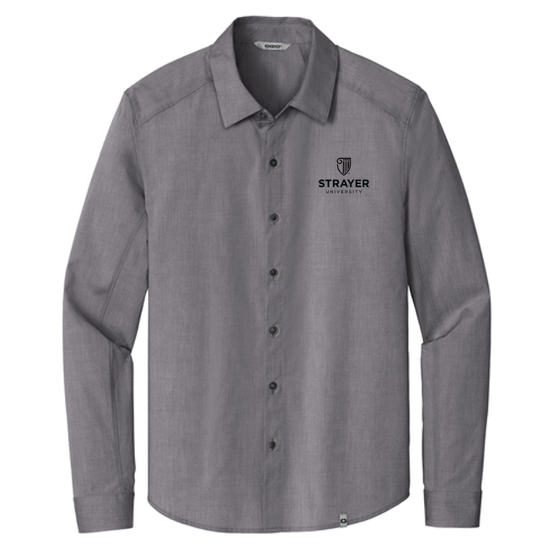 NEW OGIO® Commuter Woven Shirt - Gear Grey Heather