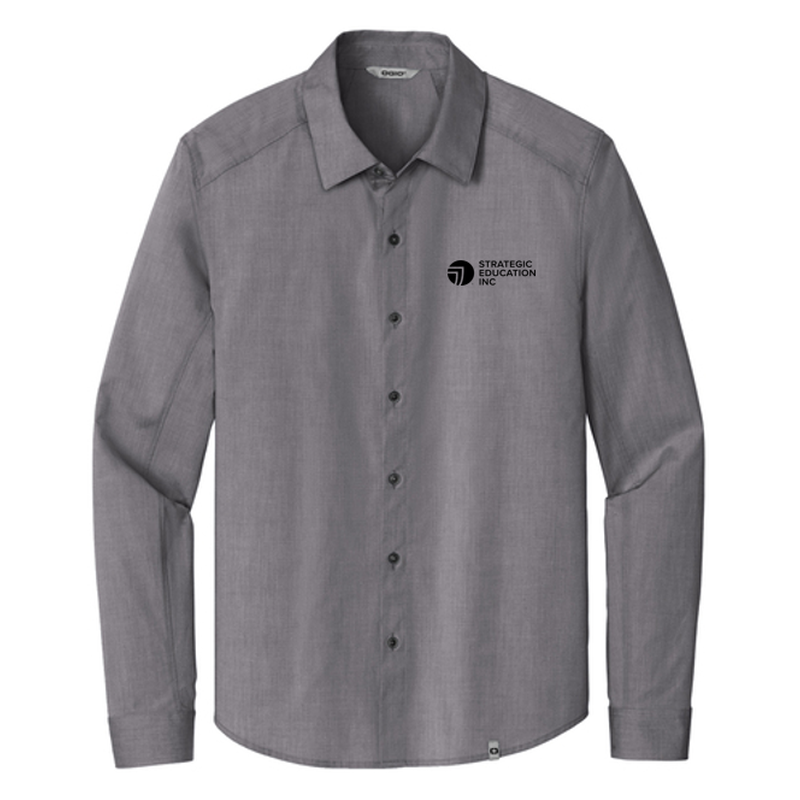 NEW OGIO® Commuter Woven Shirt - Gear Grey Heather