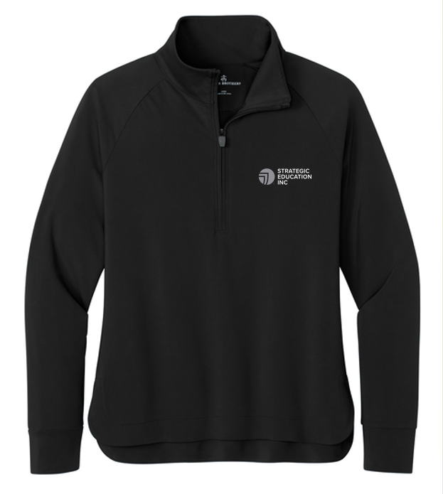 NEW Brooks Brothers® Women’s Luxe Performance 1/4-Zip - Deep Black