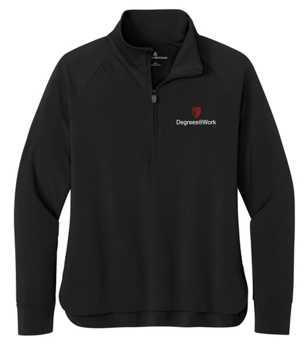 NEW Brooks Brothers® Women’s Luxe Performance 1/4-Zip - Deep Black