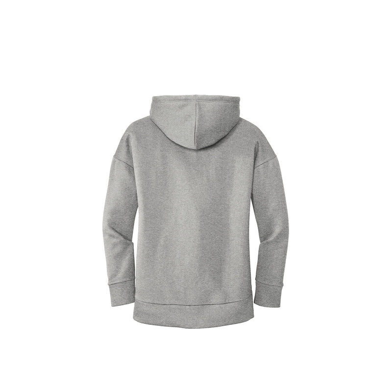 District® Women’s Perfect Weight® Fleece Drop Shoulder Full-Zip Hoodie - Heathered Steel