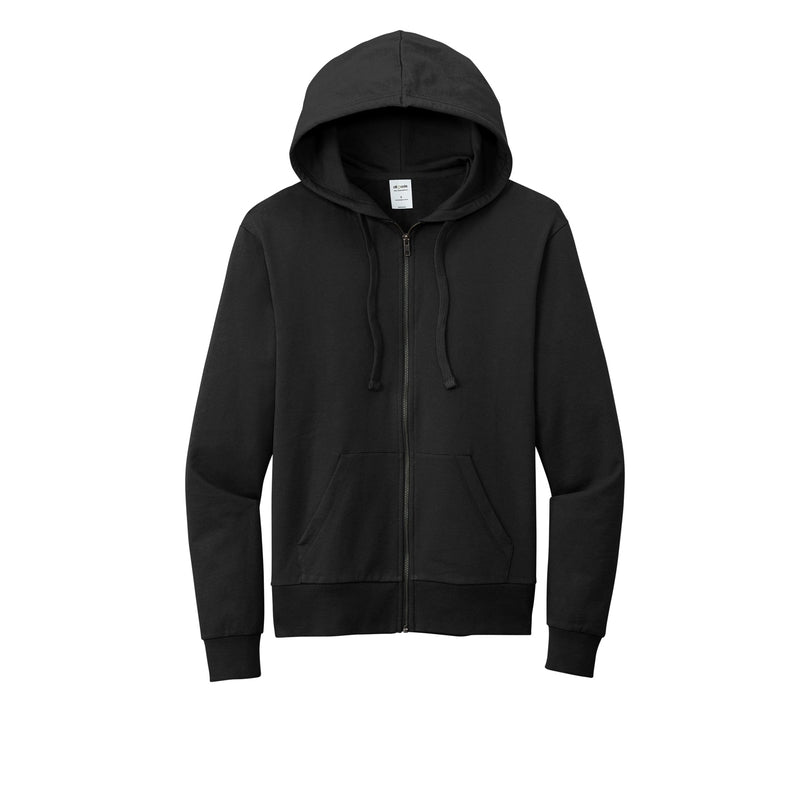 Allmade® Unisex Organic French Terry Full-Zip Hoodie - Deep Black