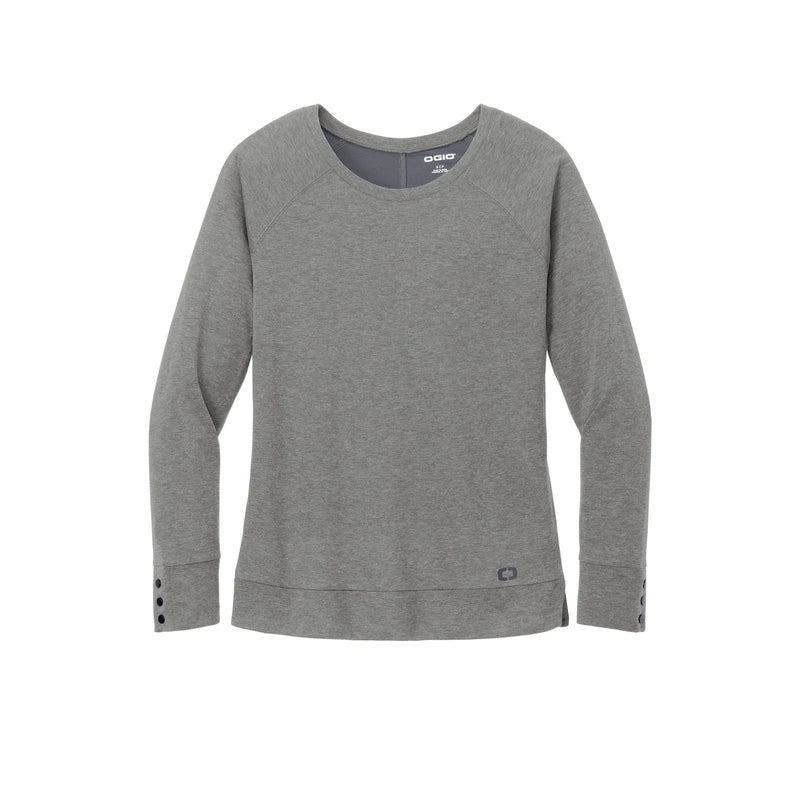 OGIO® Ladies Command Long Sleeve Scoop Neck - Gear Grey