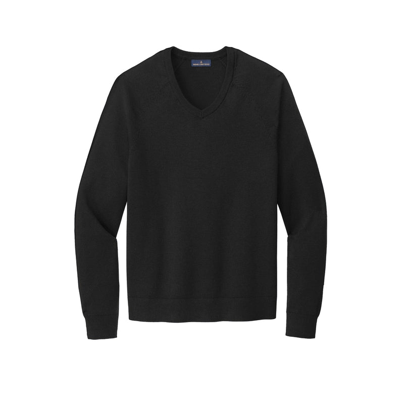 Brooks Brothers® Cotton Stretch V-Neck Sweater - Deep Black