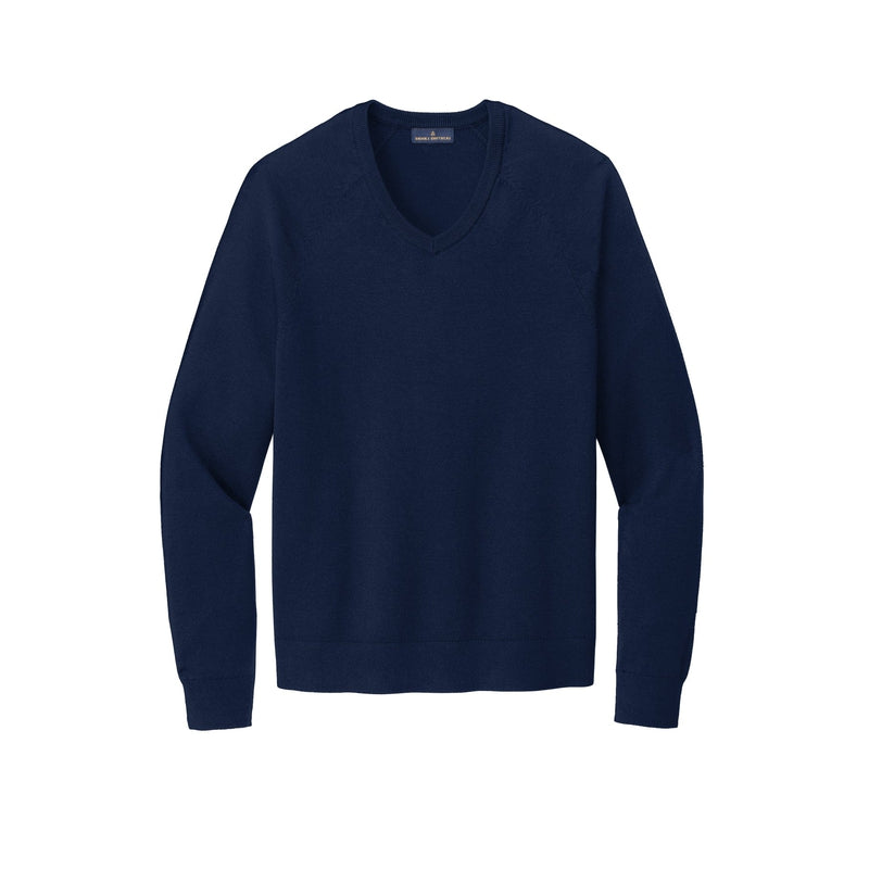 Brooks Brothers® Cotton Stretch V-Neck Sweater - Navy Blazer