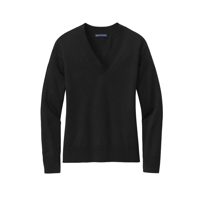 Brooks Brothers® Women’s Cotton Stretch V-Neck Sweater - Deep Black