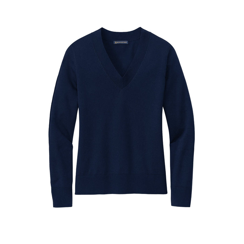 Brooks Brothers® Women’s Cotton Stretch V-Neck Sweater - Navy Blazer