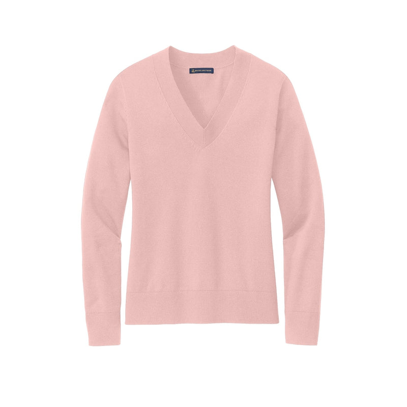 Brooks Brothers® Women’s Cotton Stretch V-Neck Sweater - Pearl Pink