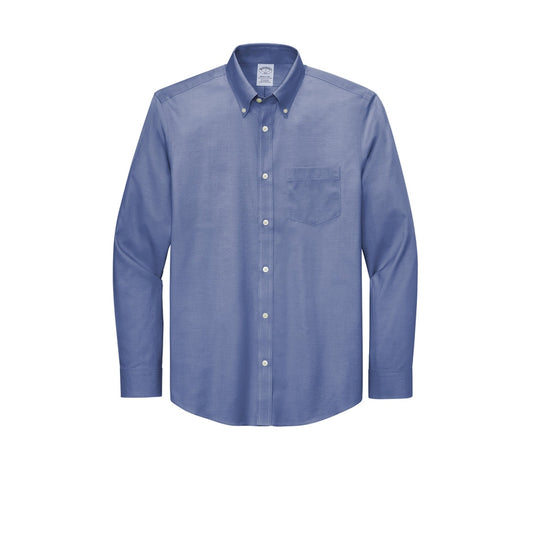 Brooks Brothers® Wrinkle-Free Stretch Pinpoint Shirt - Cobalt Blue