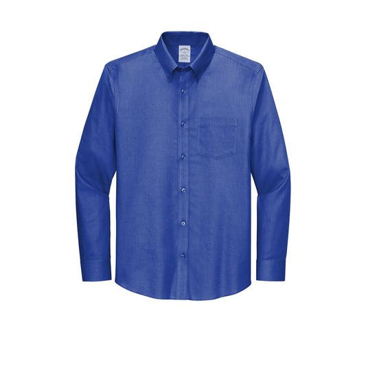 Brooks Brothers® Wrinkle-Free Stretch Nailhead Shirt - Cobalt Blue