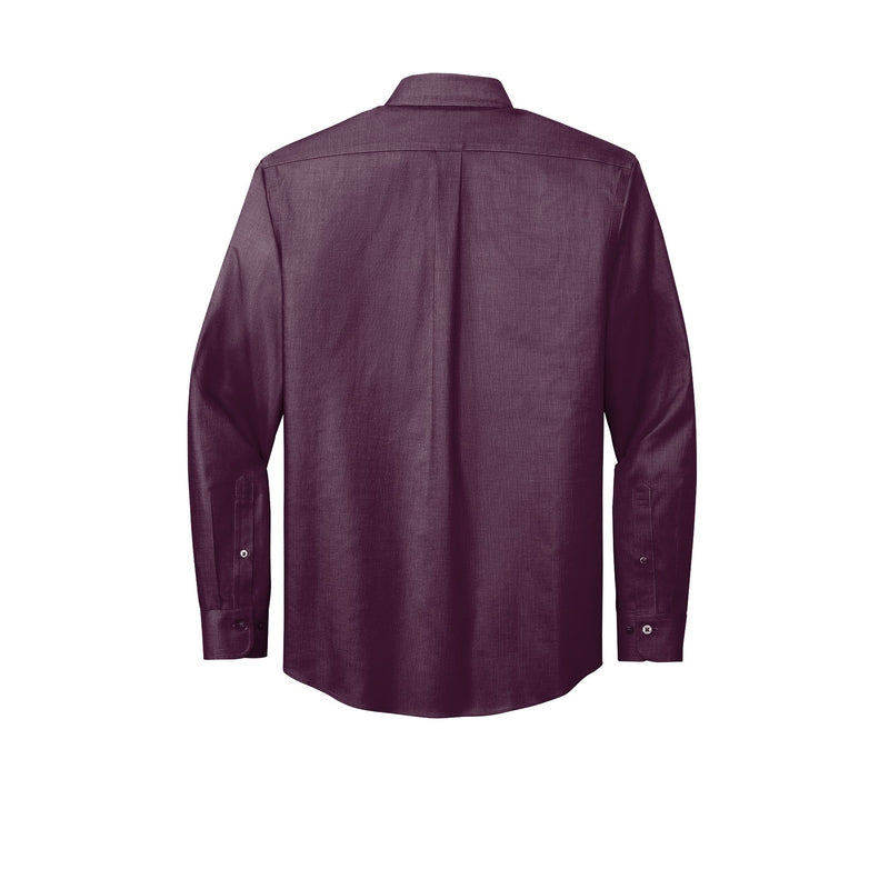 Brooks Brothers® Wrinkle-Free Stretch Nailhead Shirt - Navy Blazer/ Vintage Port