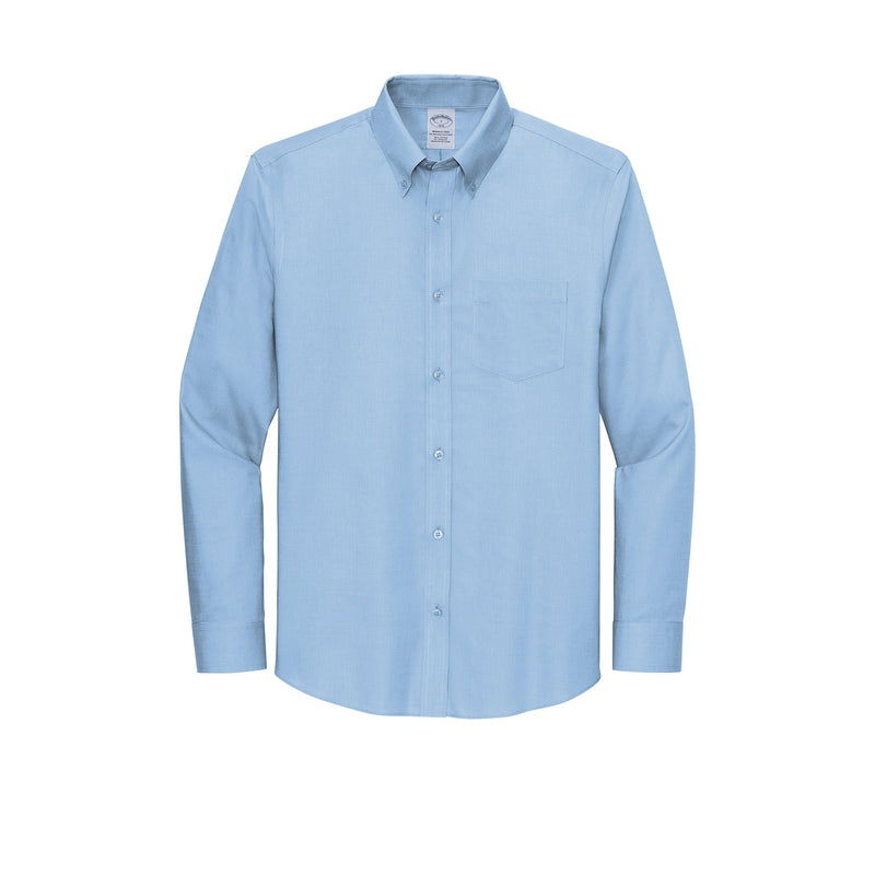 Brooks Brothers® Wrinkle-Free Stretch Nailhead Shirt - Newport Blue