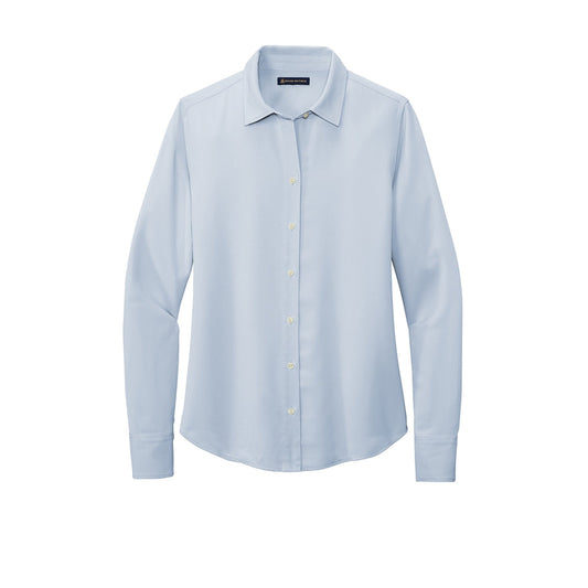 Brooks Brothers® Women’s Full-Button Satin Blouse - Heritage Blue