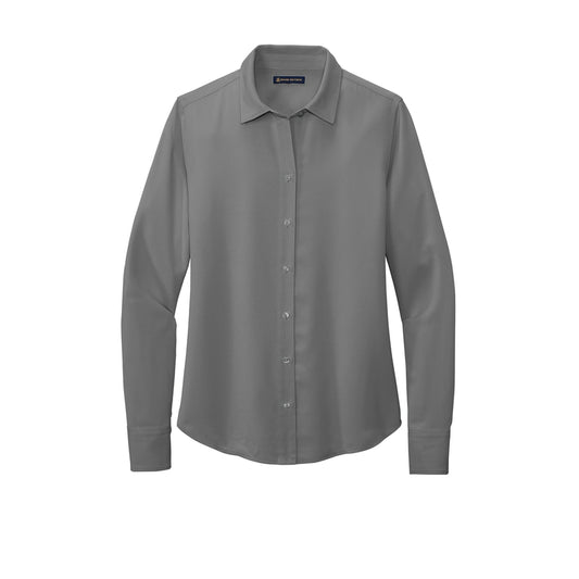 Brooks Brothers® Women’s Full-Button Satin Blouse - Shadow Grey